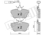 METELLI Piduriklotsi komplekt,  ketaspidur 22-0346-2