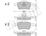 METELLI Piduriklotsi komplekt,  ketaspidur 22-0348-0