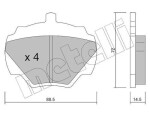 METELLI Piduriklotsi komplekt,  ketaspidur 22-0353-0