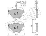 METELLI Piduriklotsi komplekt,  ketaspidur 22-0353-1