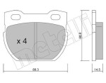 METELLI Piduriklotsi komplekt,  ketaspidur 22-0354-0