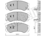 METELLI Piduriklotsi komplekt,  ketaspidur 22-0357-0
