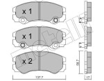METELLI Piduriklotsi komplekt,  ketaspidur 22-0357-1