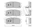 METELLI Piduriklotsi komplekt,  ketaspidur 22-0358-0