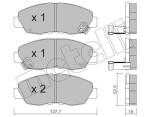 METELLI Piduriklotsi komplekt,  ketaspidur 22-0384-0
