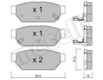 METELLI Piduriklotsi komplekt,  ketaspidur 22-0396-0