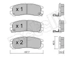 METELLI Piduriklotsi komplekt,  ketaspidur 22-0398-0