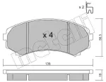 METELLI Piduriklotsi komplekt,  ketaspidur 22-0399-0