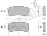METELLI Piduriklotsi komplekt,  ketaspidur 22-0400-0