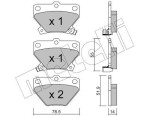 METELLI Piduriklotsi komplekt,  ketaspidur 22-0424-0