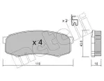 METELLI Piduriklotsi komplekt,  ketaspidur 22-0432-0