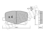 METELLI Piduriklotsi komplekt,  ketaspidur 22-0443-0