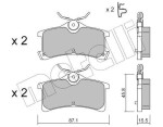 METELLI Piduriklotsi komplekt,  ketaspidur 22-0449-0