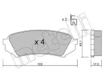 METELLI Piduriklotsi komplekt,  ketaspidur 22-0453-0