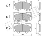 METELLI Piduriklotsi komplekt,  ketaspidur 22-0454-0