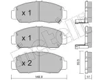 METELLI Piduriklotsi komplekt,  ketaspidur 22-0462-0