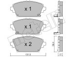 METELLI Piduriklotsi komplekt,  ketaspidur 22-0464-1