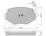 METELLI Piduriklotsi komplekt,  ketaspidur 22-0472-0