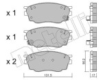 METELLI Piduriklotsi komplekt,  ketaspidur 22-0475-0