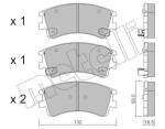 METELLI Piduriklotsi komplekt,  ketaspidur 22-0476-0