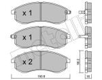 METELLI Piduriklotsi komplekt,  ketaspidur 22-0482-0