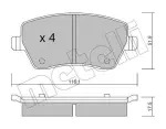 METELLI Piduriklotsi komplekt,  ketaspidur 22-0485-0