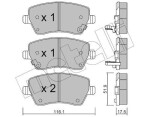 METELLI Piduriklotsi komplekt,  ketaspidur 22-0485-2