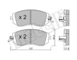 METELLI Piduriklotsi komplekt,  ketaspidur 22-0500-1