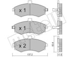 METELLI Piduriklotsi komplekt,  ketaspidur 22-0504-0