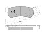 METELLI Piduriklotsi komplekt,  ketaspidur 22-0511-0