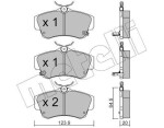 METELLI Piduriklotsi komplekt,  ketaspidur 22-0521-0