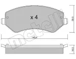 METELLI Piduriklotsi komplekt,  ketaspidur 22-0524-0