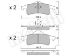 METELLI Piduriklotsi komplekt,  ketaspidur 22-0526-0