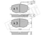 METELLI Piduriklotsi komplekt,  ketaspidur 22-0528-1