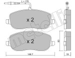 METELLI Piduriklotsi komplekt,  ketaspidur 22-0530-0