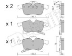METELLI Piduriklotsi komplekt,  ketaspidur 22-0539-0