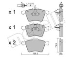 METELLI Piduriklotsi komplekt,  ketaspidur 22-0550-0