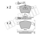 METELLI Piduriklotsi komplekt,  ketaspidur 22-0550-1