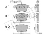 METELLI Piduriklotsi komplekt,  ketaspidur 22-0552-0
