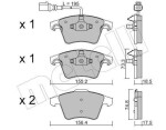 METELLI Piduriklotsi komplekt,  ketaspidur 22-0552-1