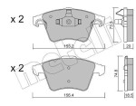 METELLI Piduriklotsi komplekt,  ketaspidur 22-0552-3