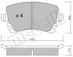 METELLI Piduriklotsi komplekt,  ketaspidur 22-0554-2