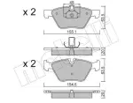 METELLI Piduriklotsi komplekt,  ketaspidur 22-0557-3