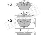 METELLI Piduriklotsi komplekt,  ketaspidur 22-0558-0