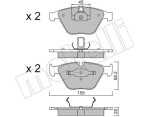 METELLI Piduriklotsi komplekt,  ketaspidur 22-0558-4
