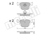 METELLI Piduriklotsi komplekt,  ketaspidur 22-0560-0