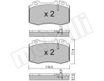 METELLI Piduriklotsi komplekt,  ketaspidur 22-0563-5