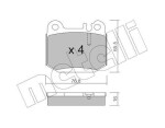 METELLI Piduriklotsi komplekt,  ketaspidur 22-0564-0