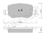 METELLI Piduriklotsi komplekt,  ketaspidur 22-0565-0