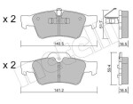 METELLI Piduriklotsi komplekt,  ketaspidur 22-0568-1